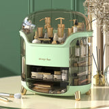 Elegant Multi-Layer Cosmetic Organizer with Lid & Drawers | With Free Bear Gift