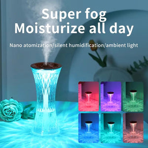"Hot Replica Glass Design Touch Ambient Light Air Humidifier Night Light