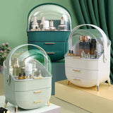 Luxury Portable Cosmetic Organizer Box with Lid & Drawers | With Free Bear Gift