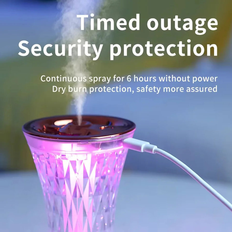 "Hot Replica Glass Design Touch Ambient Light Air Humidifier Night Light