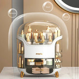 Elegant Multi-Layer Cosmetic Organizer with Lid & Drawers | With Free Bear Gift