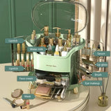 Elegant Multi-Layer Cosmetic Organizer with Lid & Drawers | With Free Bear Gift