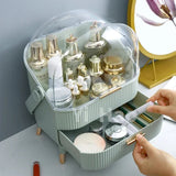 Luxury Portable Cosmetic Organizer Box with Lid & Drawers | With Free Bear Gift