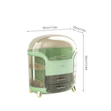 Elegant Multi-Layer Cosmetic Organizer with Lid & Drawers | With Free Bear Gift