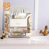 Elegant Multi-Layer Cosmetic Organizer with Lid & Drawers | With Free Bear Gift
