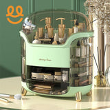 Elegant Multi-Layer Cosmetic Organizer with Lid & Drawers | With Free Bear Gift